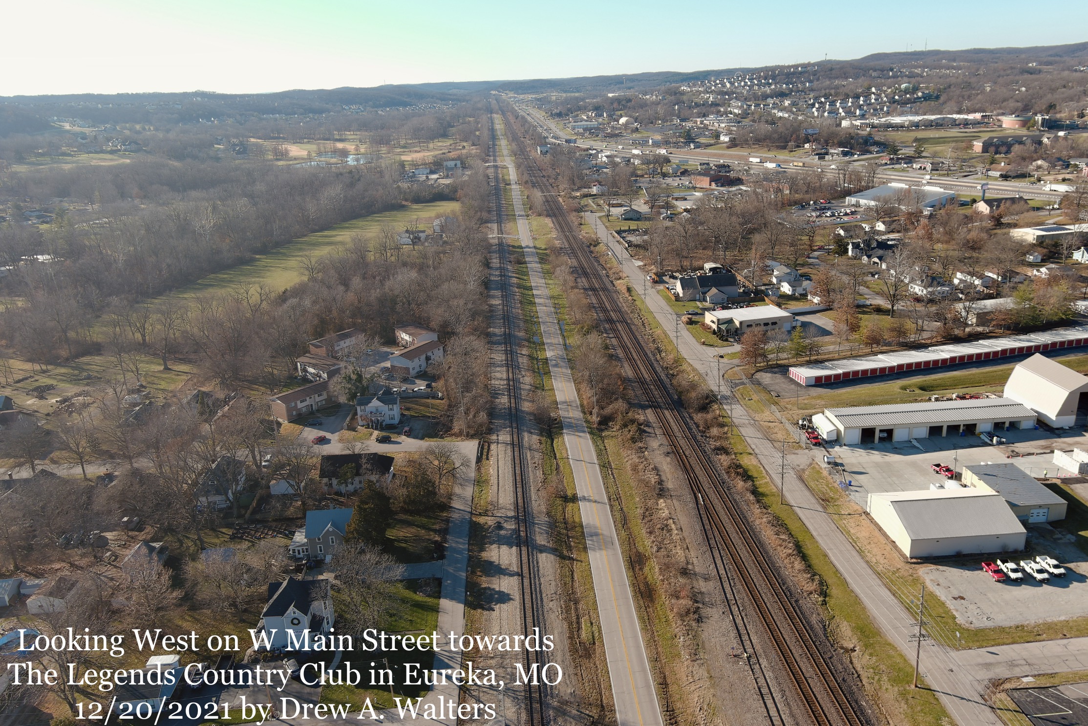 View near West First Street in Eureka, Missouri