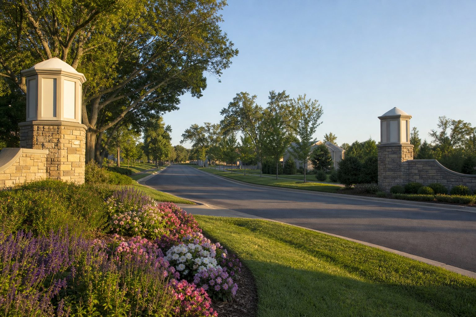 Missouri River and rolling St. Louis County landscape near Des Peres, Missouri