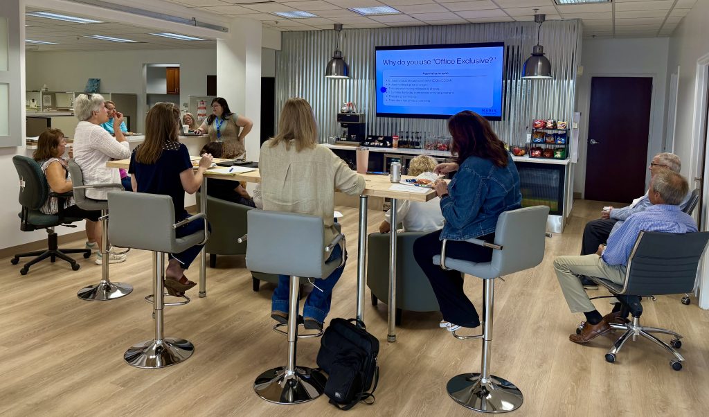 Coldwell Banker Premier Group agents in a training session at the office